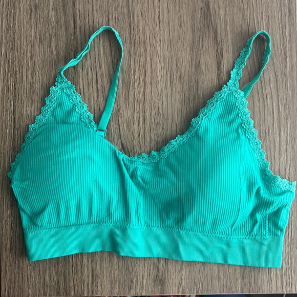 Green Padded Bralette - Picture 1 of 5